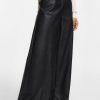 PLEASE FAUX LEATHER WIDE LEG PANTS