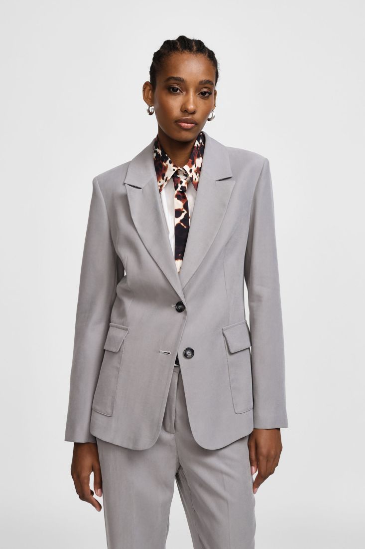 PLEASE BLAZER WITH BUTTON CLOSURE