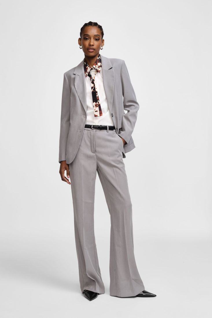 PLEASE WIDE -LEG HIGH-RISE CLASSIC TROUSERS