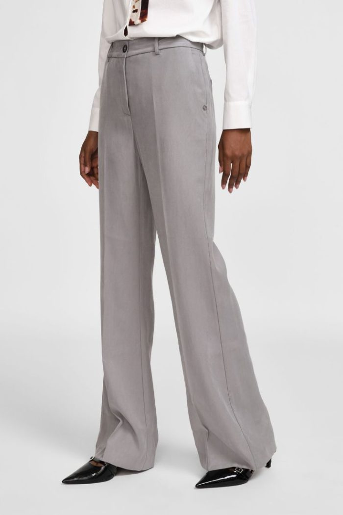 PLEASE WIDE -LEG HIGH-RISE CLASSIC TROUSERS