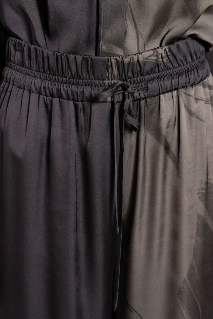 PHILOSOPHY SATIN PRINT WIDE LEG PANTS