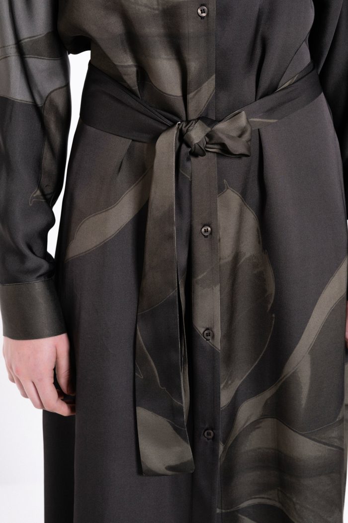 PHILOSOPHY  SATIN PRINT SHIRTDRESS