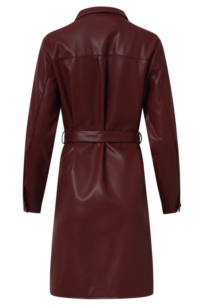 SMASHED LEMON  WOMENS PU SHIRT DRESS