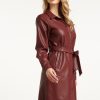SMASHED LEMON  WOMENS PU SHIRT DRESS