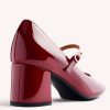 GIOSEPPO PATENT LEATHER EFFECT MARY-JANES WINDHAM BURDEOS