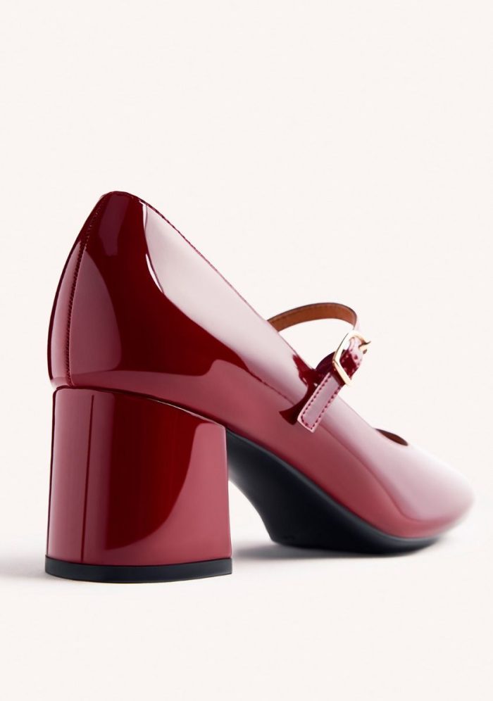 GIOSEPPO PATENT LEATHER EFFECT MARY-JANES WINDHAM BURDEOS