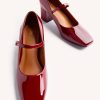 GIOSEPPO PATENT LEATHER EFFECT MARY-JANES WINDHAM BURDEOS