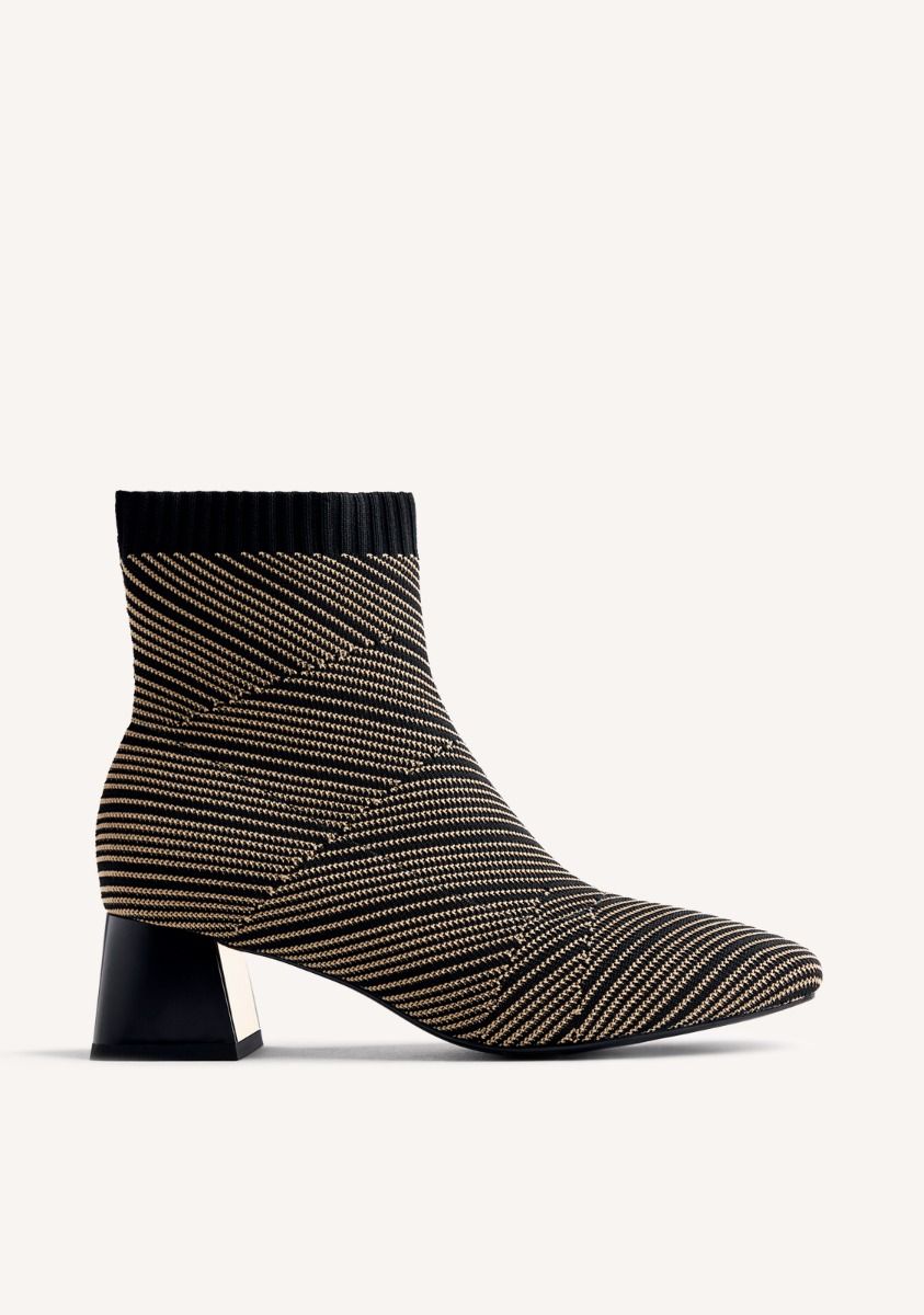 GIOSEPPO STRIPED ELASTIC ANKLE BOOTS SNOVER