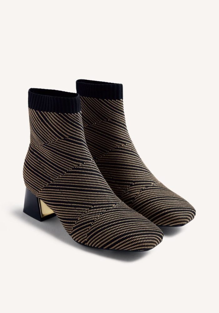 GIOSEPPO STRIPED ELASTIC ANKLE BOOTS SNOVER