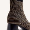 GIOSEPPO STRIPED ELASTIC ANKLE BOOTS SNOVER