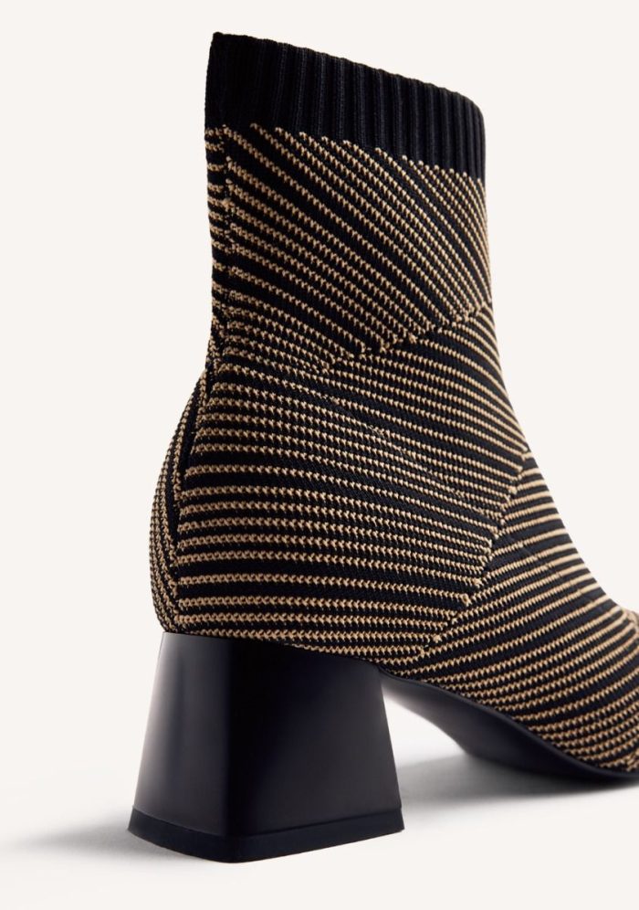 GIOSEPPO STRIPED ELASTIC ANKLE BOOTS SNOVER