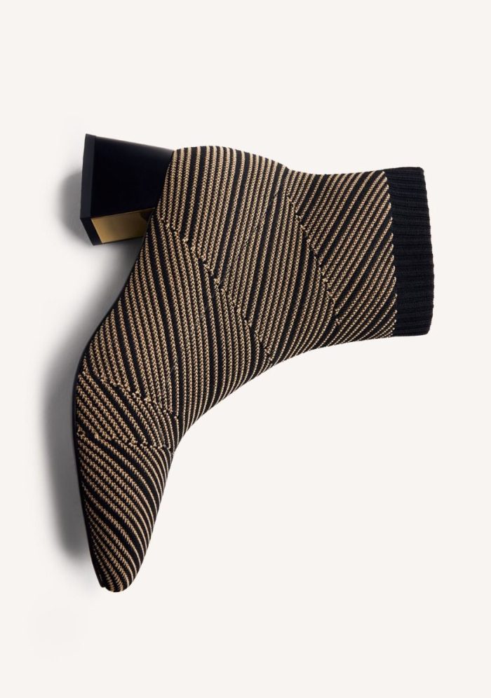 GIOSEPPO STRIPED ELASTIC ANKLE BOOTS SNOVER