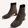 GIOSEPPO STRIPED ELASTIC ANKLE BOOTS SNOVER