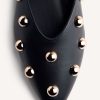 GIOSEPPO STUDDED LEATHER BALLET FLATS BRAHAM