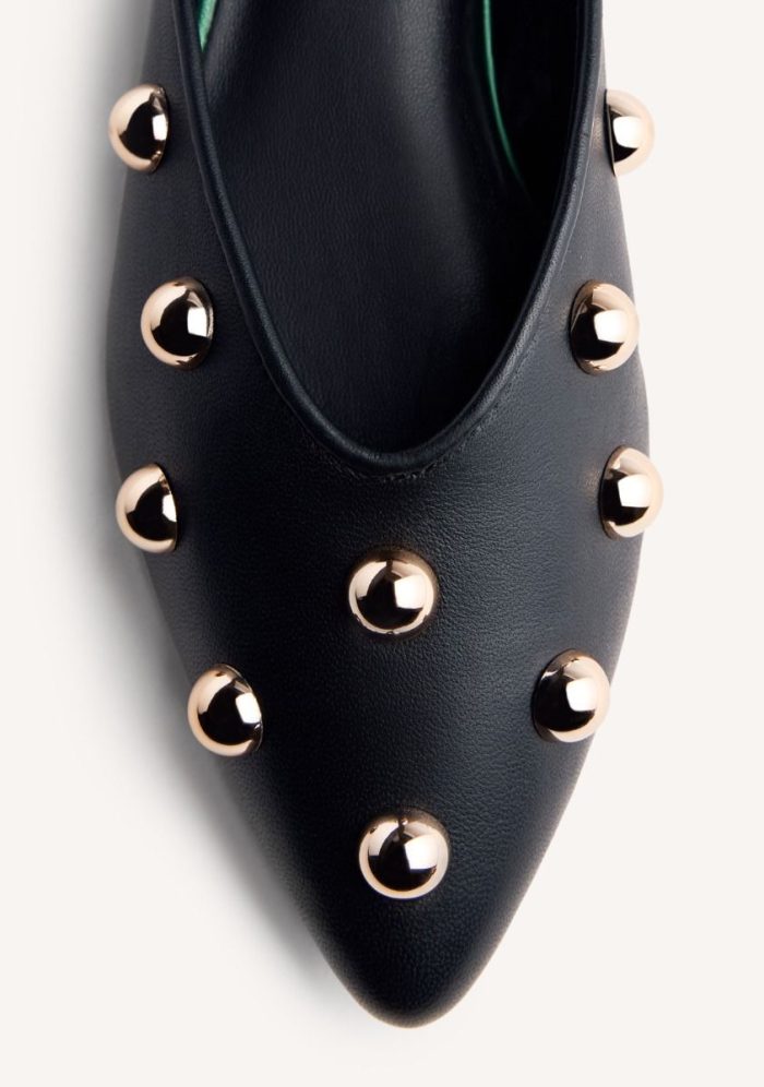 GIOSEPPO STUDDED LEATHER BALLET FLATS BRAHAM