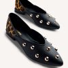 GIOSEPPO STUDDED LEATHER BALLET FLATS BRAHAM