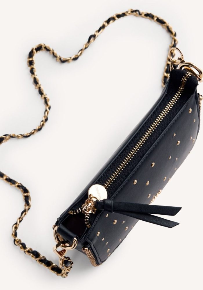 GIOSEPPO STUDDED SHOULDER BAG CLEMENS BLACK