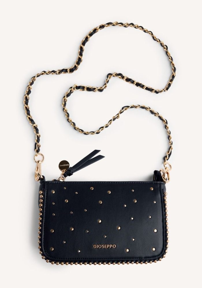GIOSEPPO STUDDED SHOULDER BAG CLEMENS BLACK