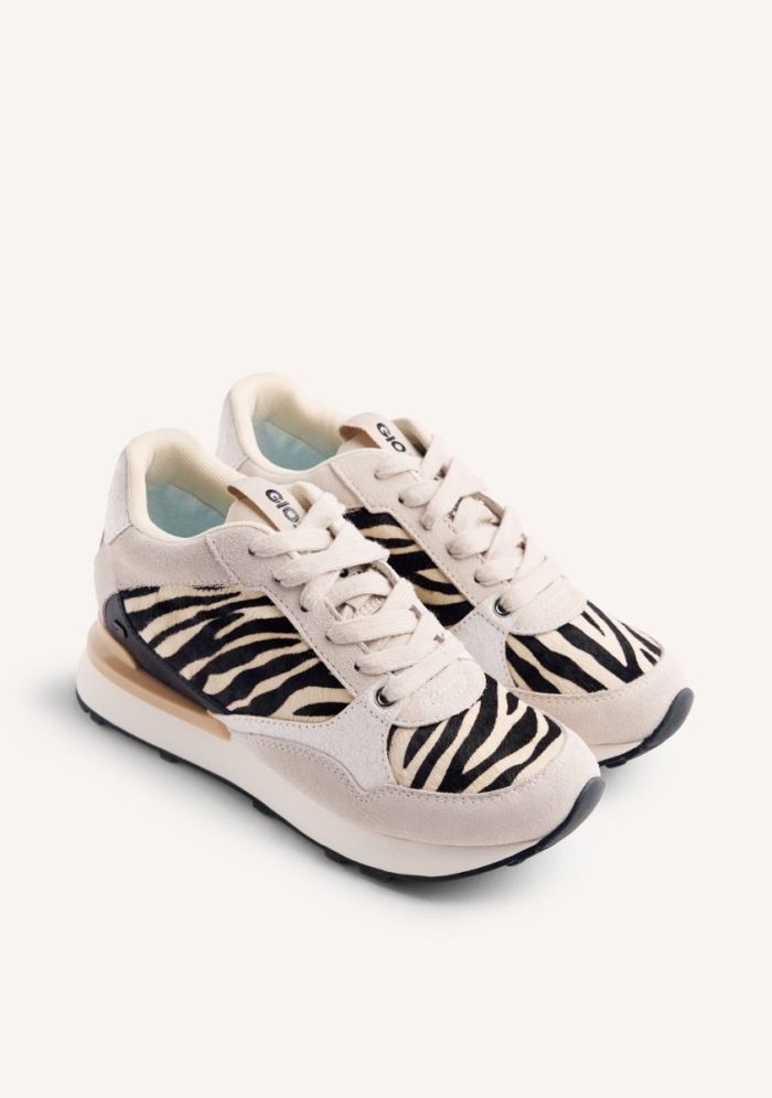 GIOSEPPO WEDGE ANIMAL PRINT LEATHER SNEAKERS BARODA