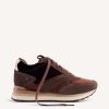 GIOSEPPO SATIN LEATHER WEDGE SNEAKERS LANDFALL