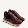 GIOSEPPO SATIN LEATHER WEDGE SNEAKERS LANDFALL