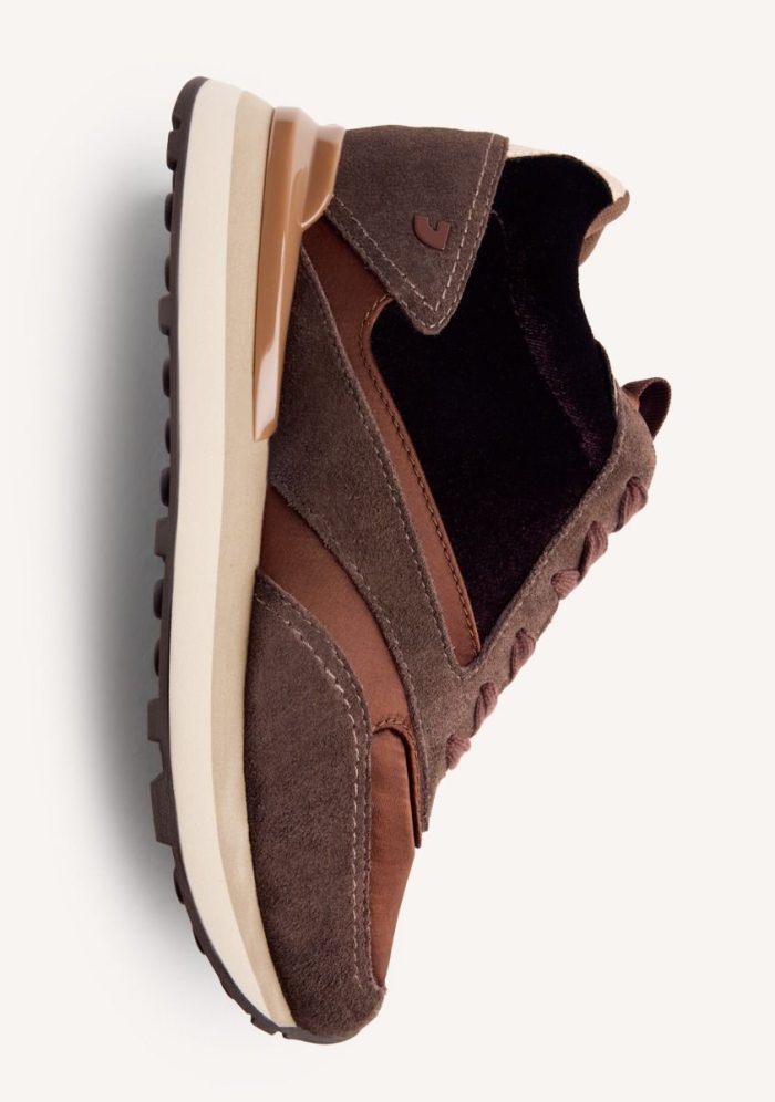 GIOSEPPO SATIN LEATHER WEDGE SNEAKERS LANDFALL