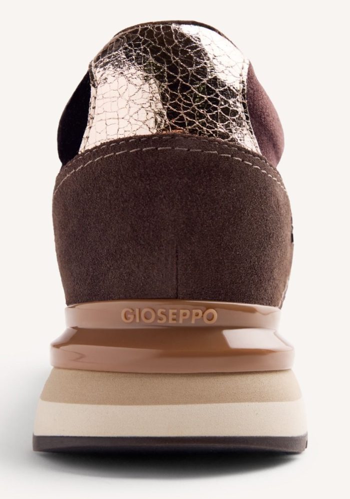 GIOSEPPO SATIN LEATHER WEDGE SNEAKERS LANDFALL