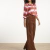 SMASHED LEMON RETRO CHIC BROWN FLARED PANTS