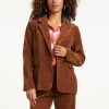 SMASHED LEMON RETRO CHIC BROWN BLAZER