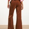 SMASHED LEMON RETRO CHIC BROWN FLARED PANTS