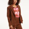 SMASHED LEMON RETRO CHIC BROWN BLAZER