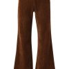 SMASHED LEMON RETRO CHIC BROWN FLARED PANTS