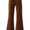 SMASHED LEMON RETRO CHIC BROWN FLARED PANTS