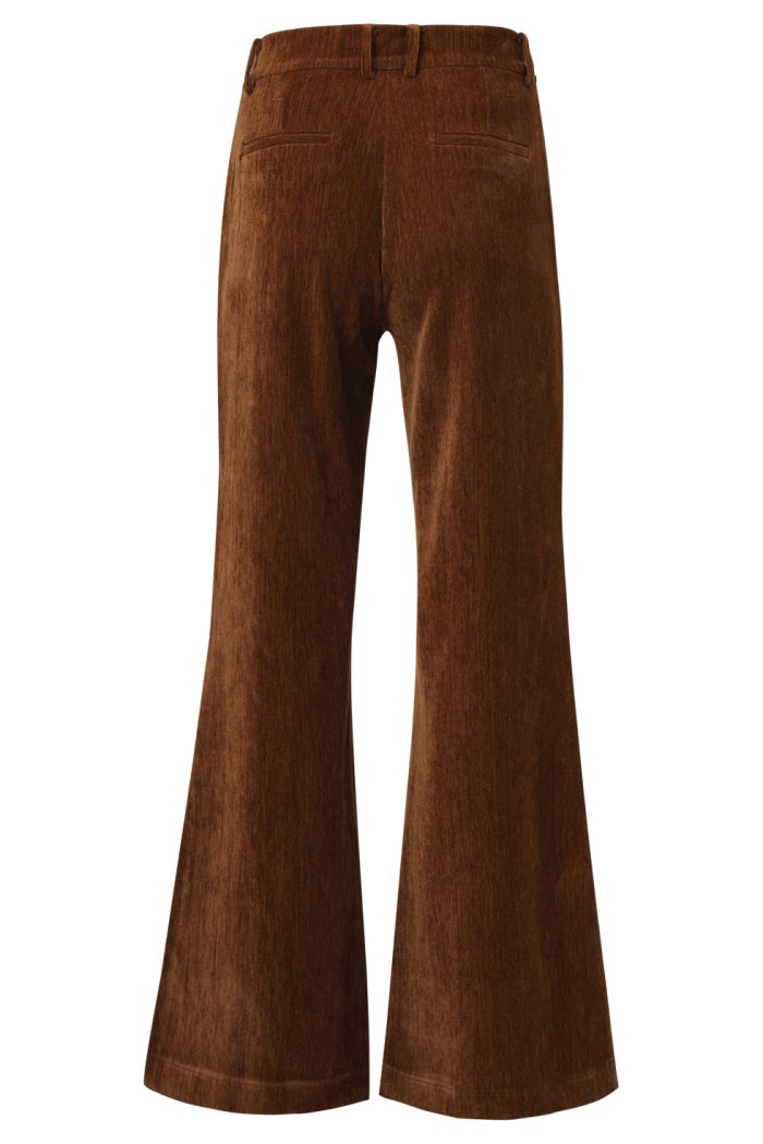 SMASHED LEMON RETRO CHIC BROWN FLARED PANTS