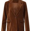 SMASHED LEMON RETRO CHIC BROWN BLAZER