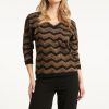 SMASHED LEMONZIG ZAG TOP WITH BLACK LUREX