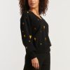 SMASHED LEMON HAARTJES KNIT TOP BLACK GOLD