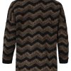 SMASHED LEMONZIG ZAG TOP WITH BLACK LUREX