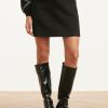 SMASHED LEMON TWEED SKIRT