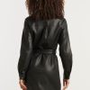 SMASHED LEMON  WOMENS PU SHIRT DRESS