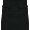 SMASHED LEMON TWEED SKIRT