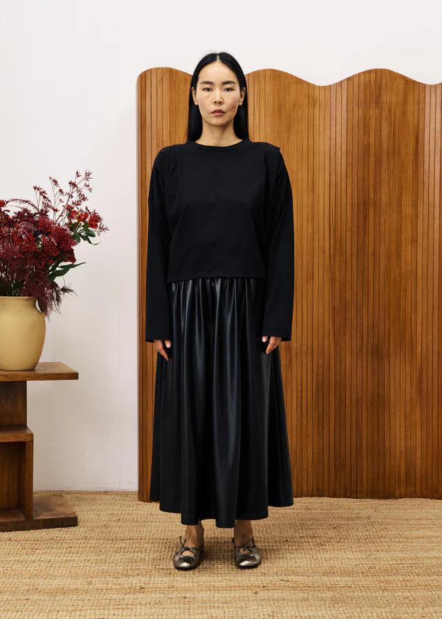 FRNCH BOURDIN LEATHER SKIRT