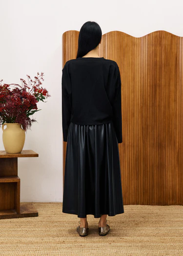 FRNCH BOURDIN LEATHER SKIRT
