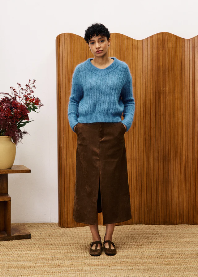 FRNCH GLAIEUL ICE BROWN SKIRT