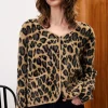 FRNCH BEGONIA LEOPARD CARDIGAN