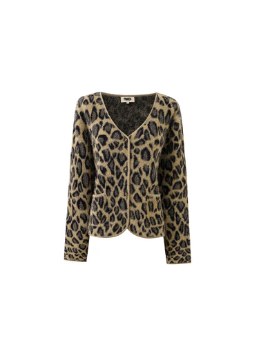 FRNCH BEGONIA LEOPARD CARDIGAN
