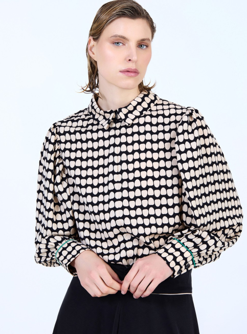 SKATIE POLKA  DOT PRINTED BLOUSE