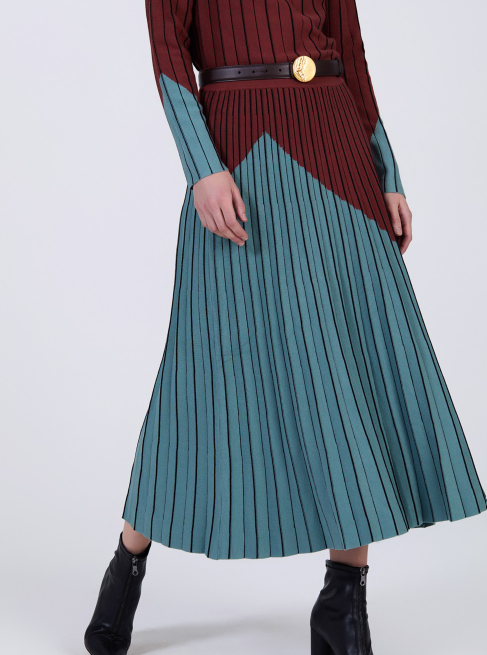 SKATIE BICOLOUR KNIT SKIRT