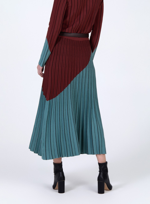 SKATIE BICOLOUR KNIT SKIRT