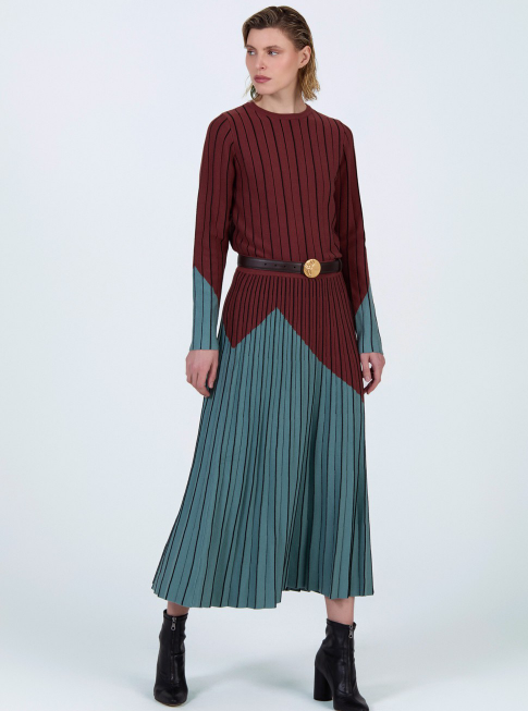 SKATIE BICOLOUR KNIT SKIRT